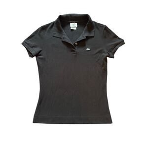 Lacoste Black Y2K Style Polo Baby T Shirt Small